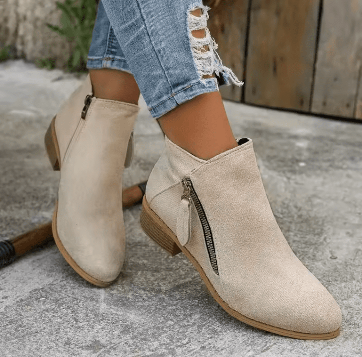 W&W Mode | Klassische Stiefeletten Mit Blockabsatz Stiefel Damenschuhe
