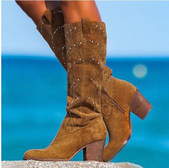 W&W Mode | Bequeme Wildlederstiefel für Damen