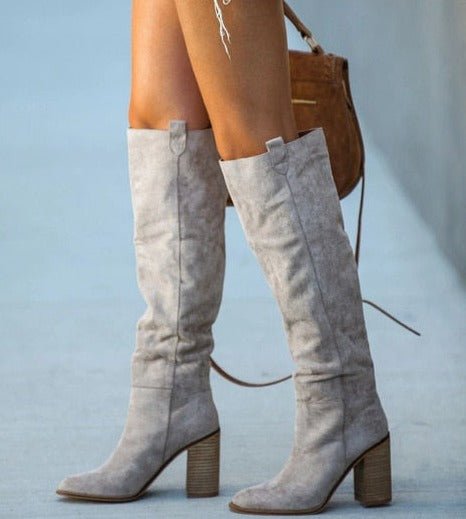 W&W Mode | Bequeme Wildlederstiefel für Damen