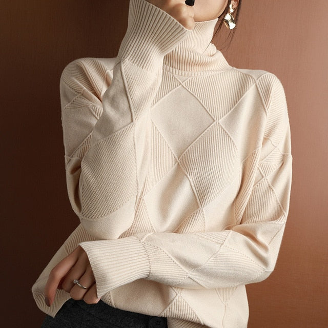 W&W Mode Pullover mit Rollkragen