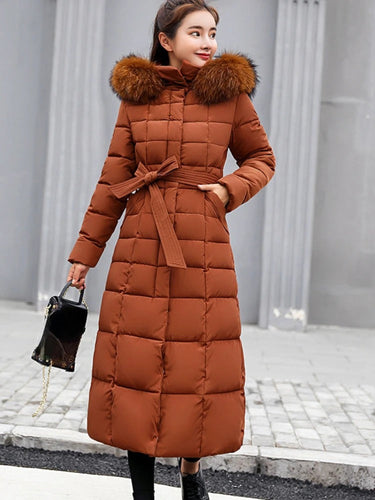 W&W Mode | Länger Wärmer Wintermantel mit Gürtel für Damen