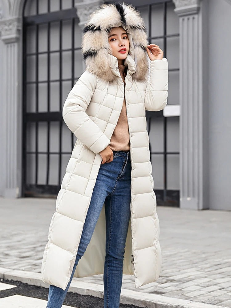 W&W Mode | Länger Wärmer Wintermantel mit Gürtel für Damen