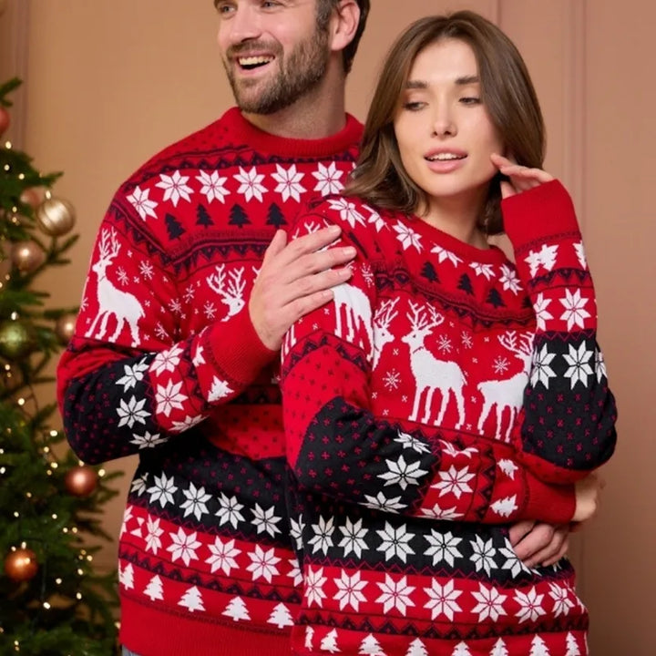 W&W Mode | Stilvolle Weihnachtsstrickjacke für Paare