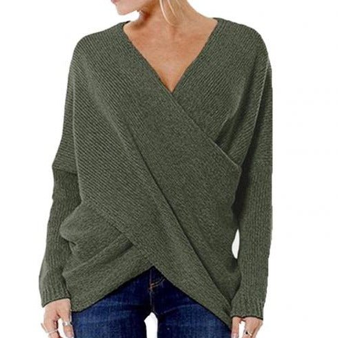 W&W Mode Gekreuzter Pullover