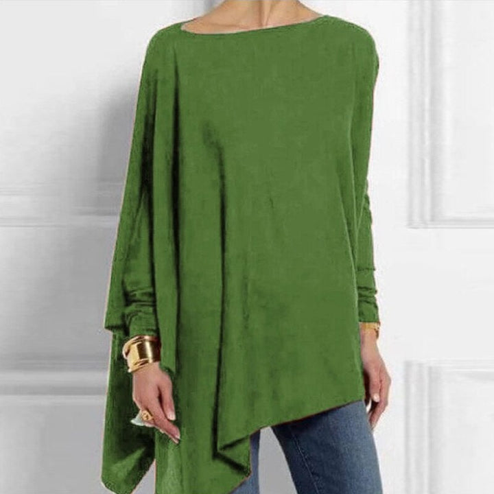 W&W Mode | Bequem Herbst O-Ausschnitt Langarm Top für Frauen
