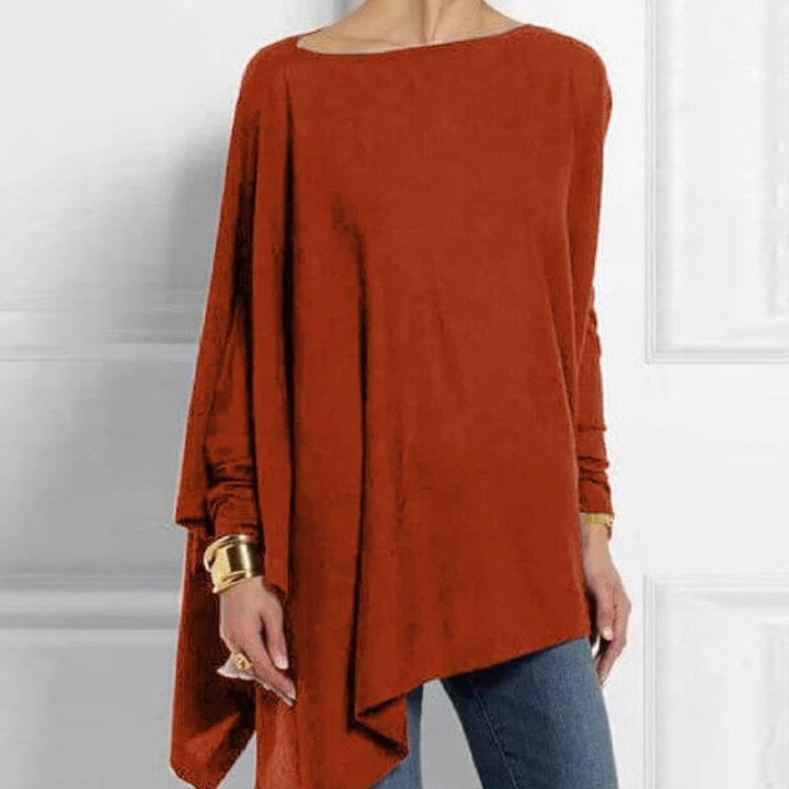 W&W Mode | Bequem Herbst O-Ausschnitt Langarm Top für Frauen